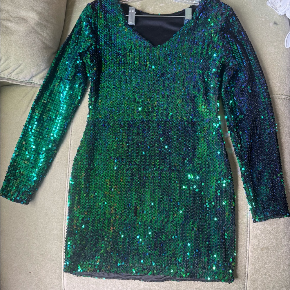 Sequin Green Dress